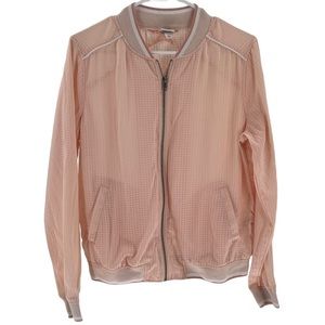 Pink Merona Light Weight Sheer Windbreaker Jacket Size Large